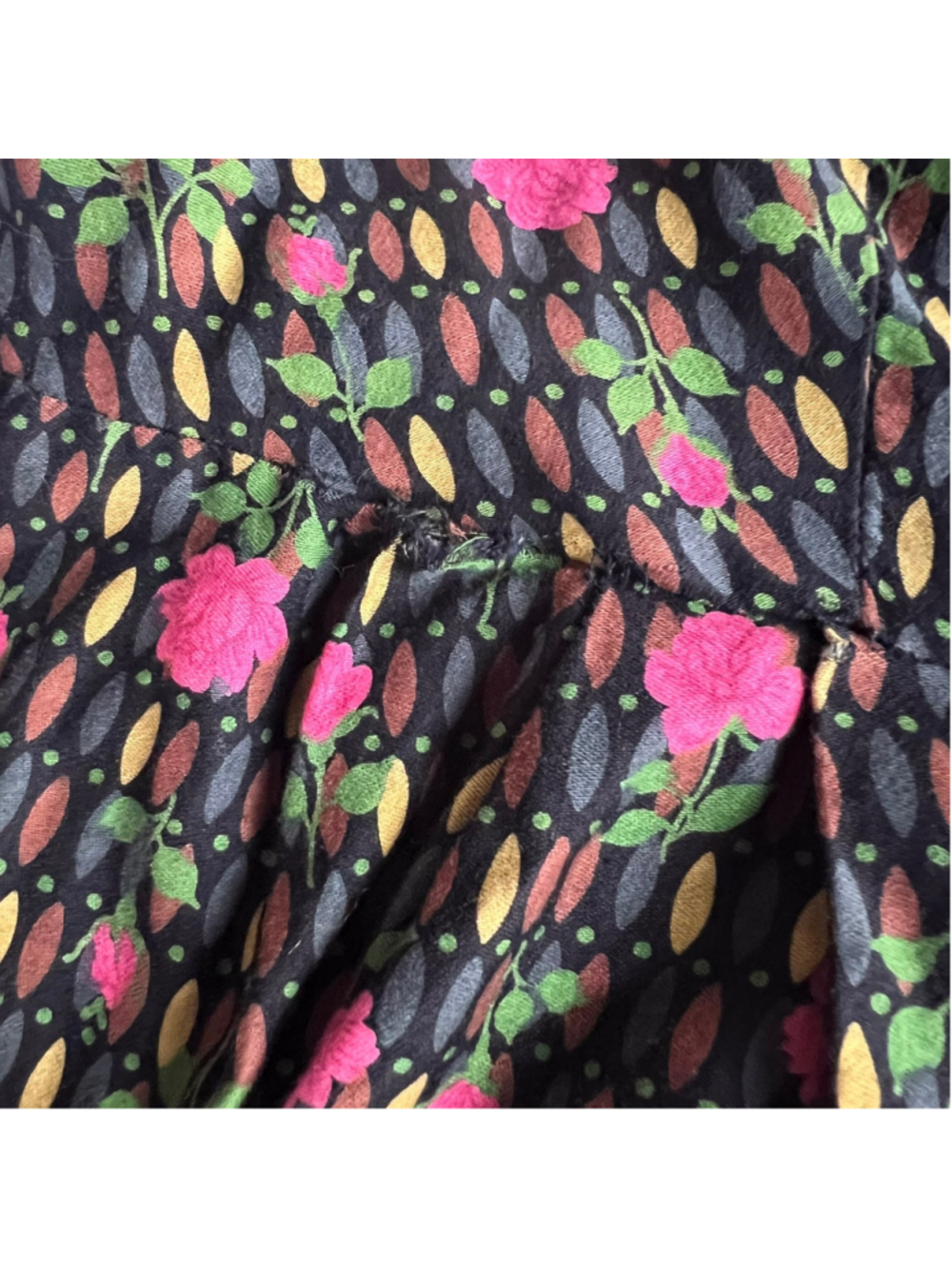 Vintage 90s Cottagecore Floral Button Front Dress Teacher Prairie Whimsigoth - Picture 7 of 12